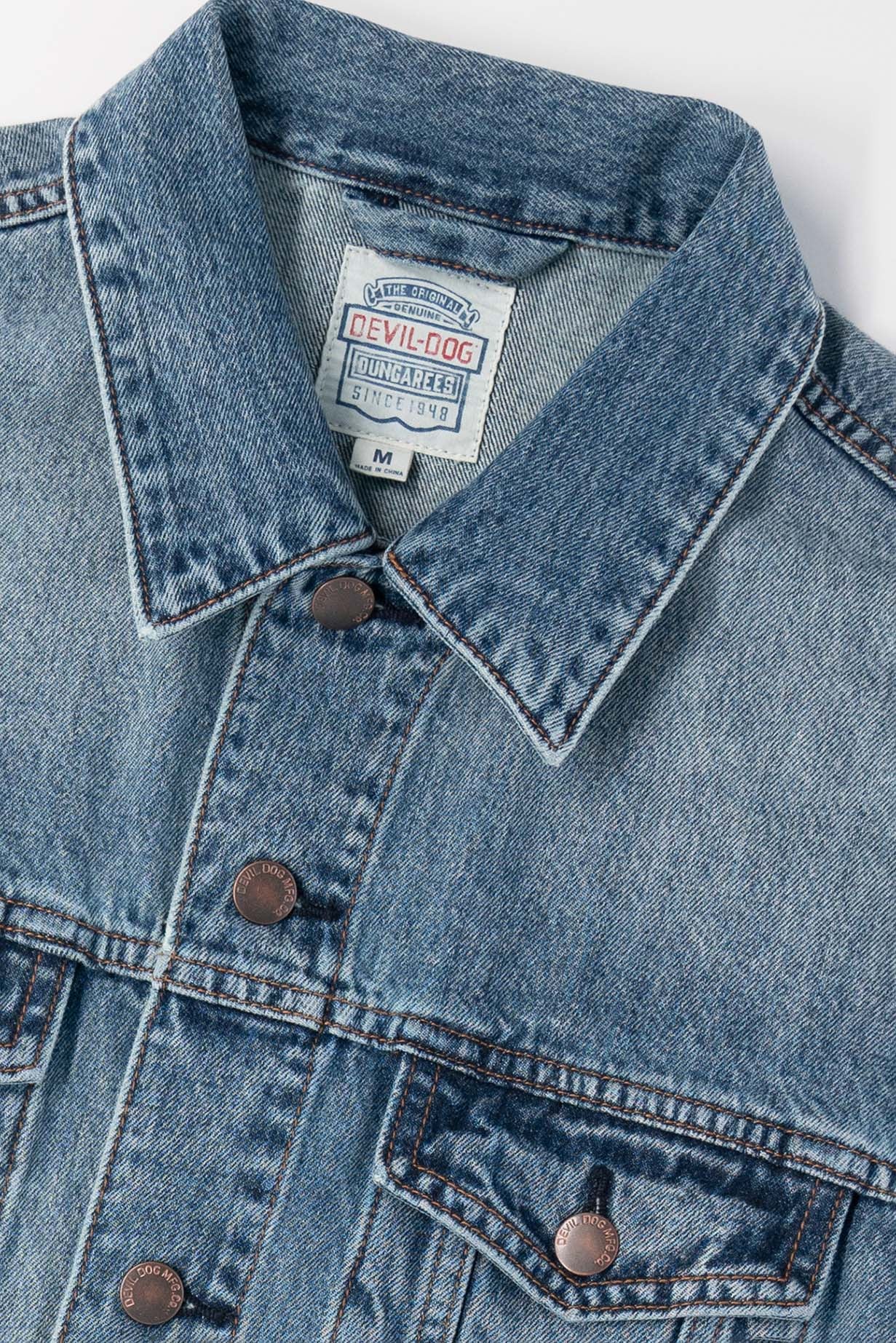 Denim Trucker Jacket - Carroway - Image 9